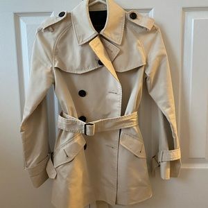 Coach Short Trench Coat, Size XXS